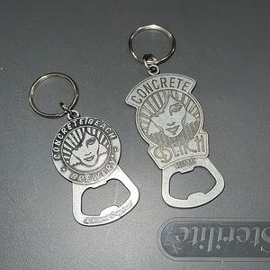 2 concreate beach Miami bottle opener key chains